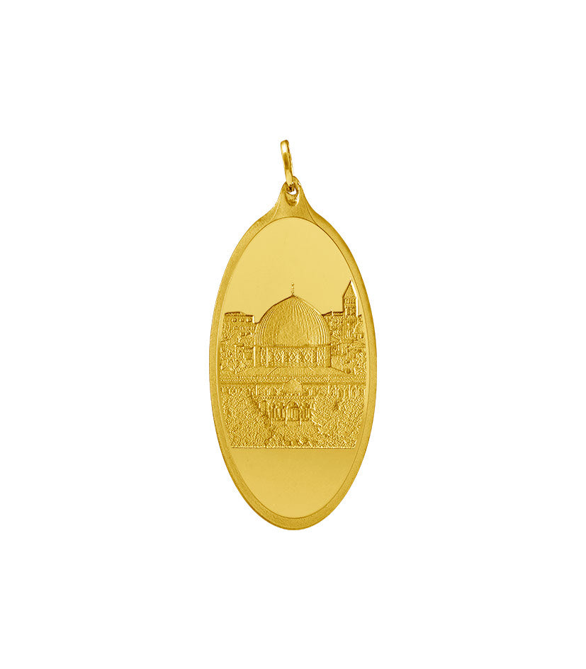 999.9 Gold Oval Pendant - 2.5 grams