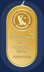 999.9 Swiss Gold Minted Bar - 0.5 OZ grams Ovalya Lady Alya