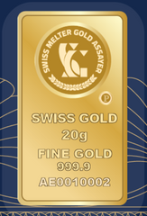 999.9 Swiss Gold Minted Bar -20 grams Lady Alya