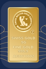 999.9 Swiss Gold Minted Bar -5 grams Lady Alya